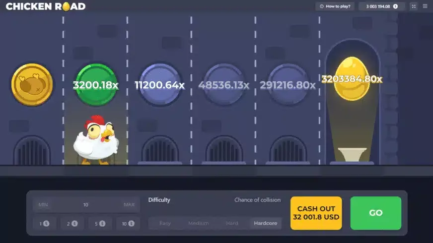 Chicken Road spēle 95